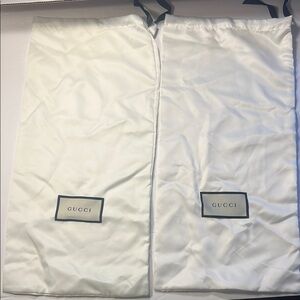 Gucci White Dust Bags Set of Two